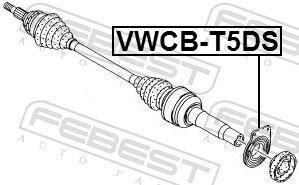 Febest VWCBT5DS Підшипник приводного валу