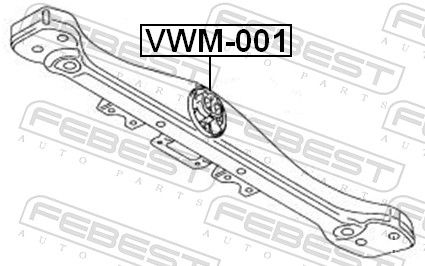 Febest VWM001 подушка коробки швидкостей