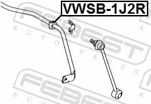Febest VWSB1J2R втулка заднього стабілізатора d11