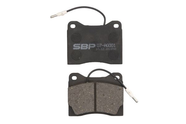 SBP 07AG001 Комплект гальмівних накладок, дискове гальмо