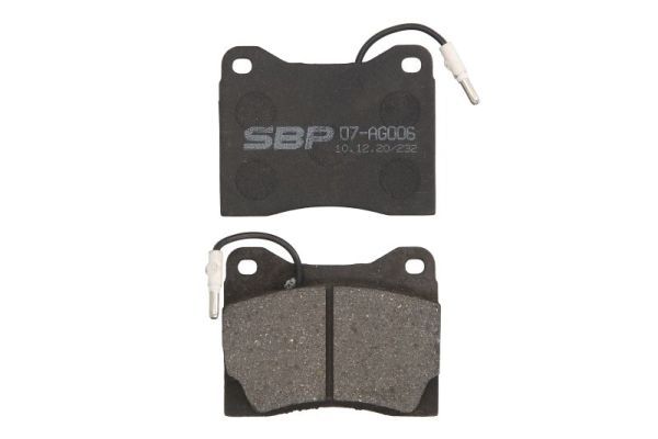 SBP 07AG006 Комплект гальмівних накладок, дискове гальмо