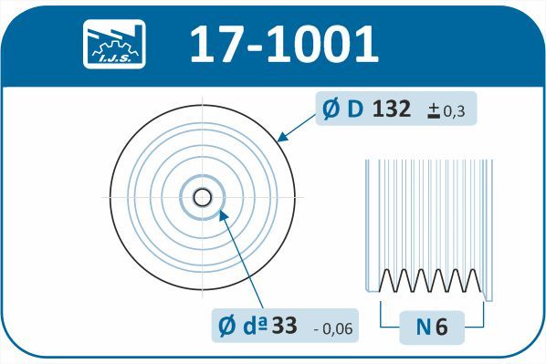 IJS 171001 Шків, колінчатий вал