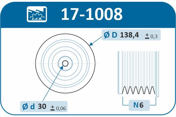 IJS 171008 Шків, колінчатий вал