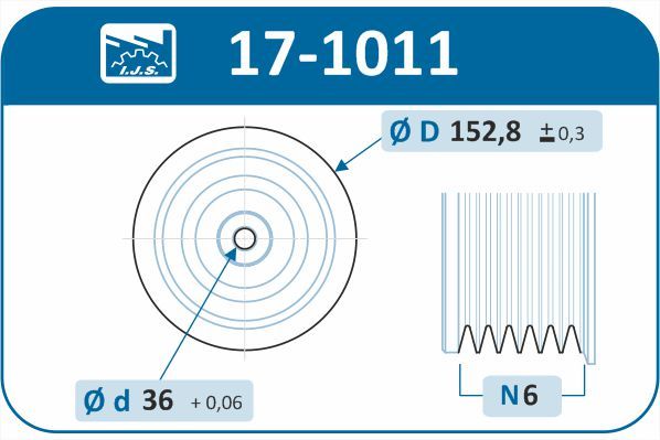 IJS 171011 Шків, колінчатий вал