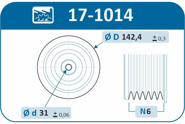 IJS 171014 Шків, колінчатий вал