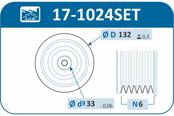 IJS 171024SET Комплект шківів, колінчатий вал