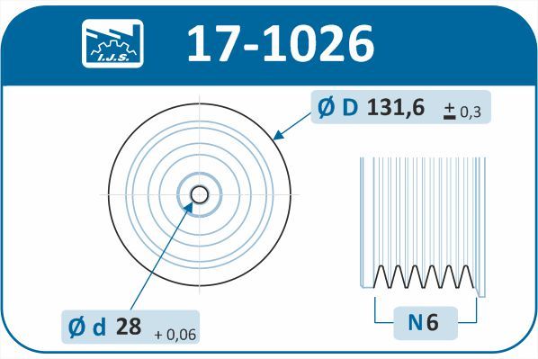 IJS 171026 Шків, колінчатий вал