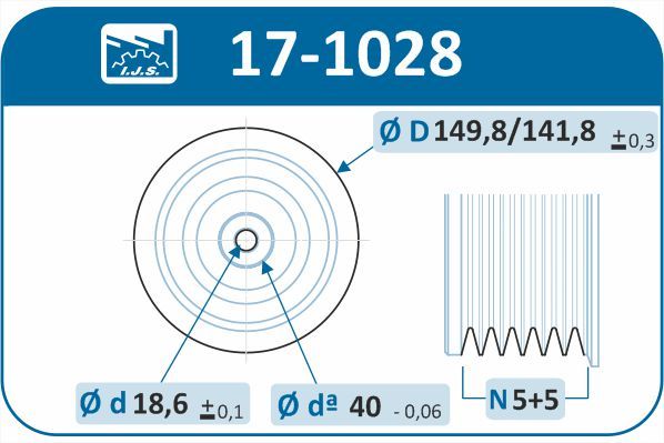 IJS 171028 Шків, колінчатий вал