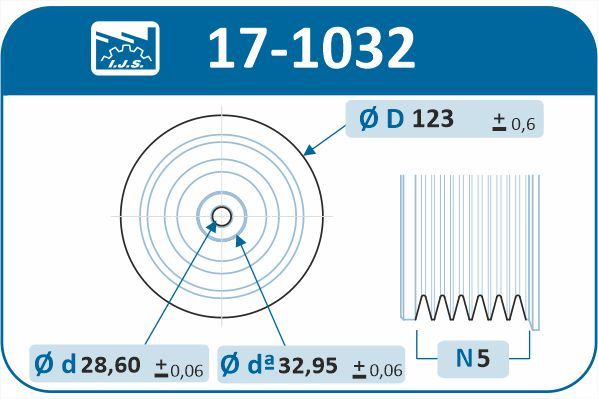 IJS 171032 Шків, колінчатий вал