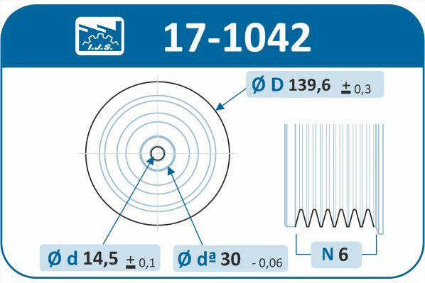 IJS 171042 Шків, колінчатий вал