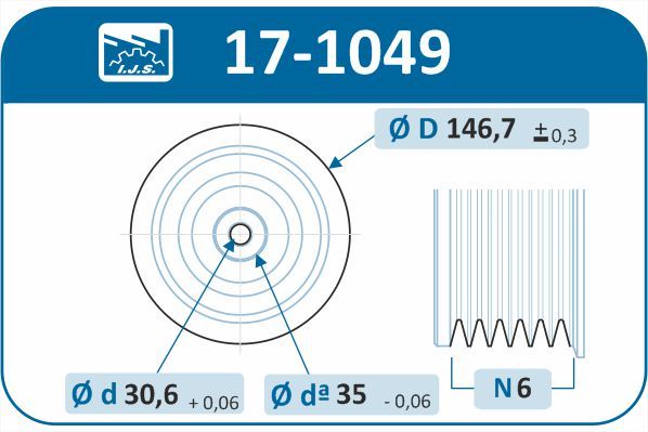 IJS 171049 Шків, колінчатий вал
