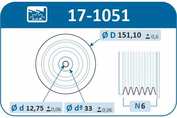 IJS 171051 Шків, колінчатий вал