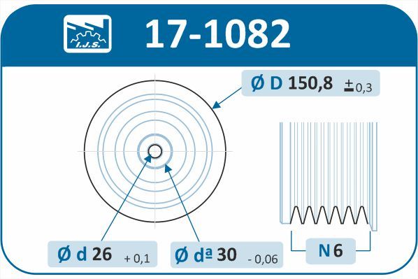 IJS 171082 Шків, колінчатий вал