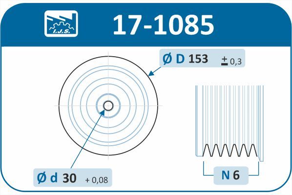 IJS 171085 Шків, колінчатий вал