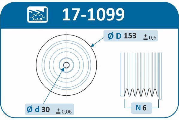IJS 171099 Шків, колінчатий вал