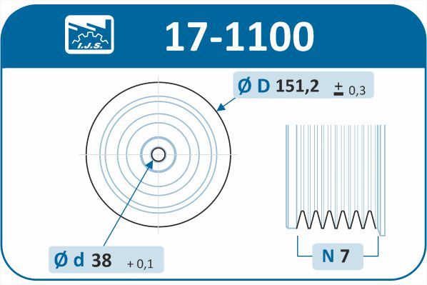 IJS 171100 Шків, колінчатий вал