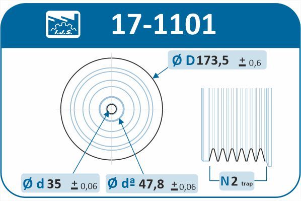 IJS 171101 Шків, колінчатий вал