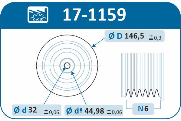 IJS 171159 Шків, колінчатий вал