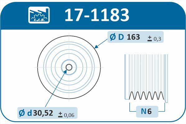 IJS 171183 Шків, колінчатий вал