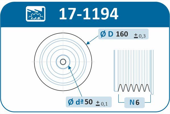 IJS 171194 Шків, колінчатий вал