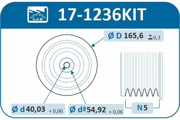 IJS 171236KIT Шків, колінчатий вал