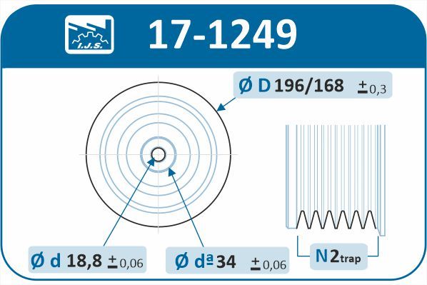 IJS 171249 Шків, колінчатий вал