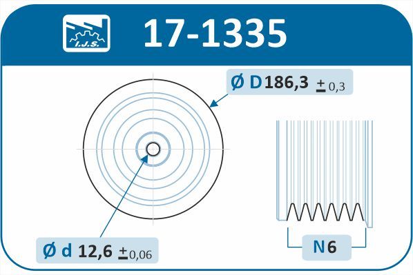 IJS 171335KIT Шків, колінчатий вал