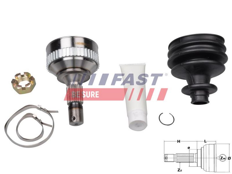 FT25088K FAST - ШРКШ CITROEN BERLINGO 96> ЗОВН 1.6 HDI [+]ABS