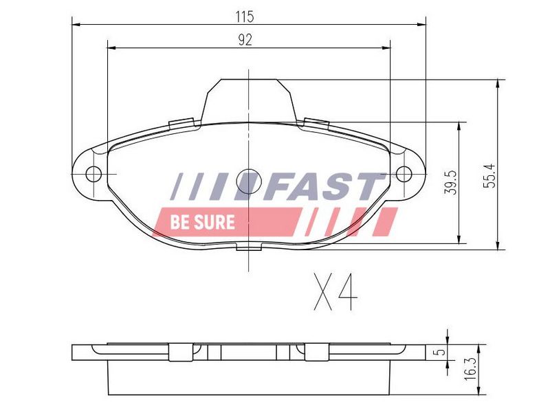 FT29005 FAST - КОЛОДКИ ГАЛЬМІВНІ FIAT CINQUE / SEICENTO ПЕРЕД БЕЗ ДАТЧИКА