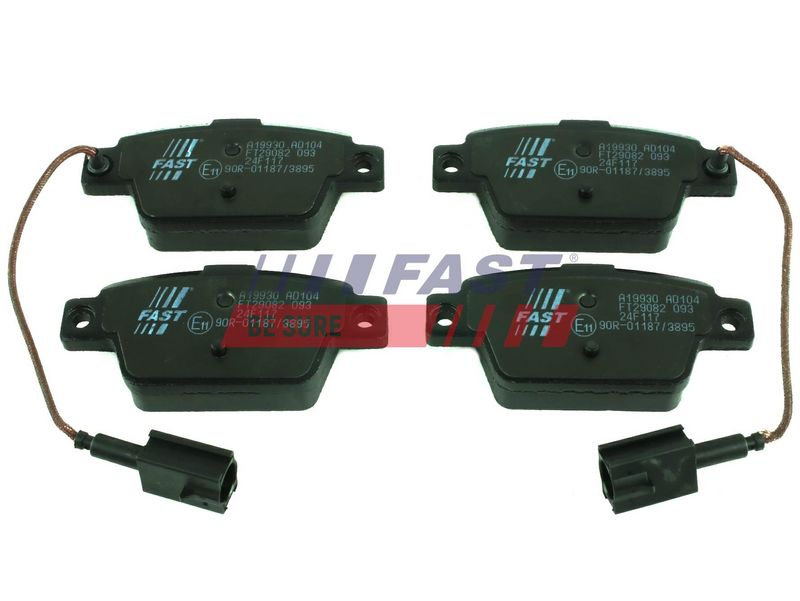 FT29082 FAST - КОЛОДКИ ГАЛЬМІВНІ FIAT BRAVO 07> ЗАД 2-ДАТЧИКИ