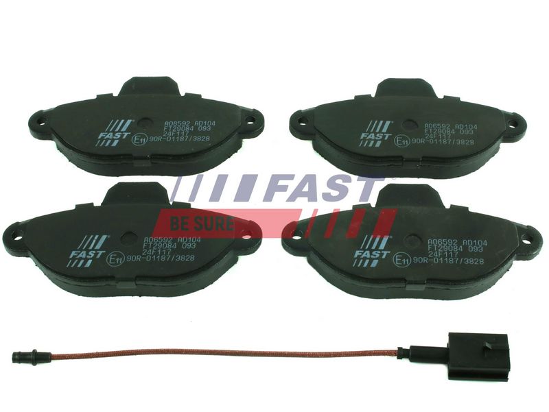 FT29084 FAST - КОЛОДКИ ГАЛЬМІВНІ FIAT 500 07> ПЕРЕД 1-ДАТЧИК 1.2