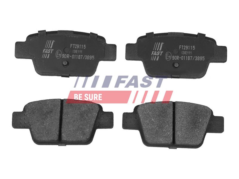 FT29115 FAST - КОЛОДКИ ГАЛЬМІВНІ FIAT STILO 01> ЗАД БЕЗ ДАТЧИКА