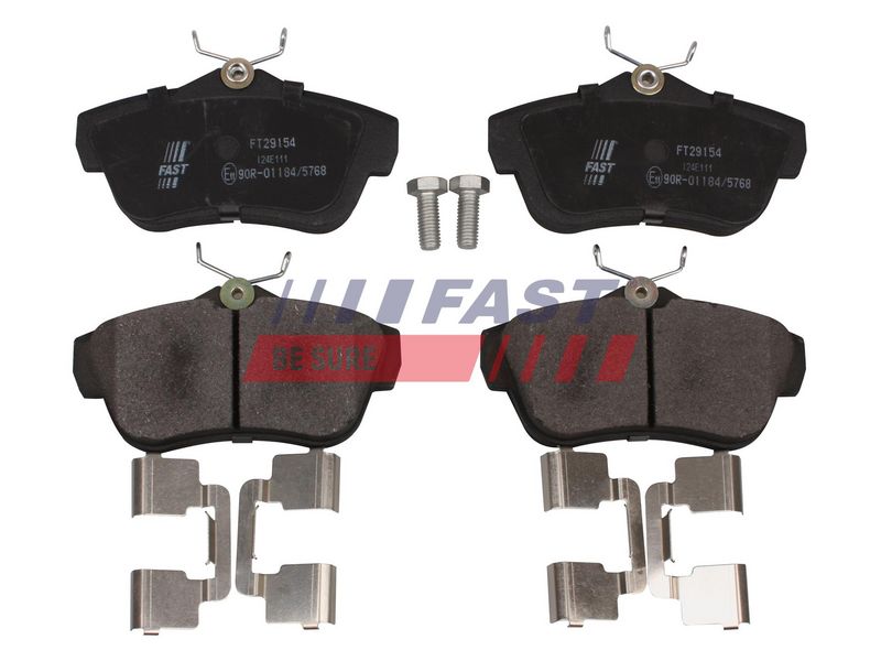 FT29154 FAST - КОЛОДКИ ГАЛЬМІВНІ FIAT SCUDO 07> ЗАД БЕЗ ДАТЧИКА 1.6/2.0 MJTD
