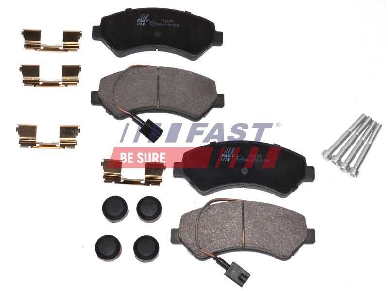 FT29158 FAST - КОЛОДКИ ГАЛЬМІВНІ FIAT DUCATO 06> ПЕРЕД 2-ДАТЧИКИ 17Q HEAVY 11> SPRING 74MM