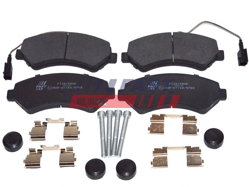 FT29158HD FAST - КОЛОДКИ ГАЛЬМІВНІ FIAT DUCATO 06> ПЕРЕД 2-ДАТЧИКИ 17Q HEAVY 11> SPRING 74MM