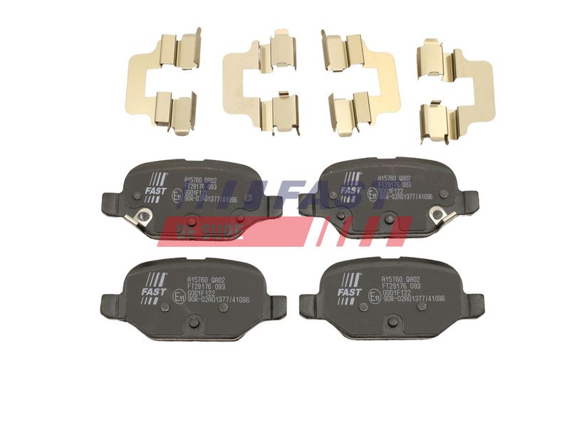 FT29176 FAST - КОЛОДКИ ГАЛЬМІВНІ FIAT PANDA 12> ЗАД БЕЗ ДАТЧИКА