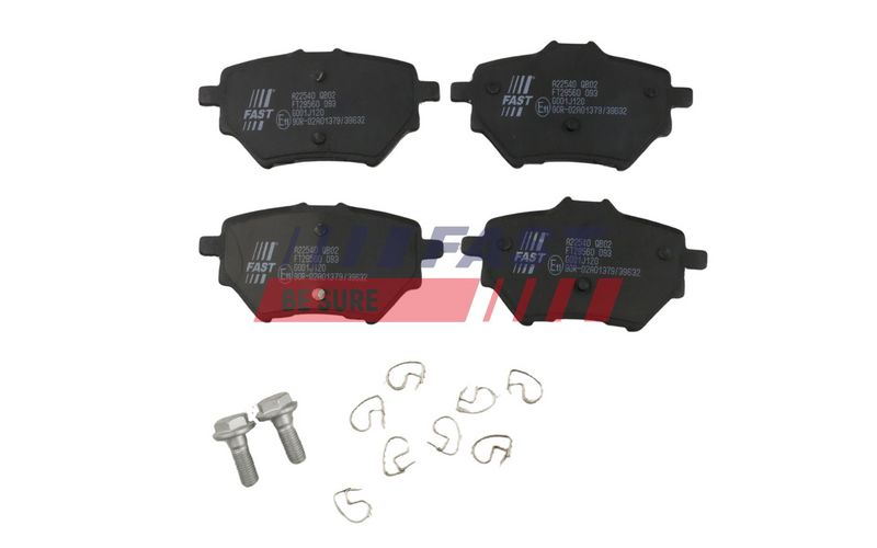 FT29560 FAST - КОЛОДКИ ГАЛЬМІВНІ CITROEN BERLINGO 18> ЗАД БЕЗ ДАТЧИКА