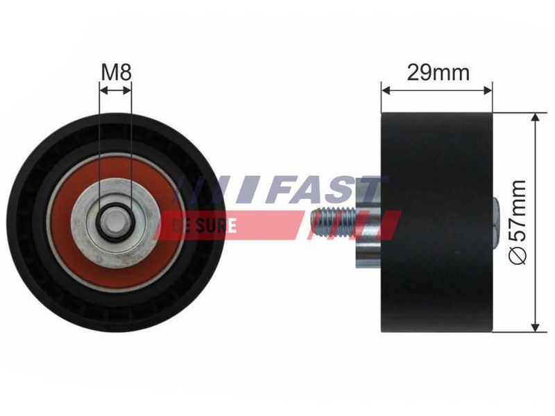 FT44017 FAST - РОЛИК ГРМ FIAT DOBLO 09> 57X29/35X8.5