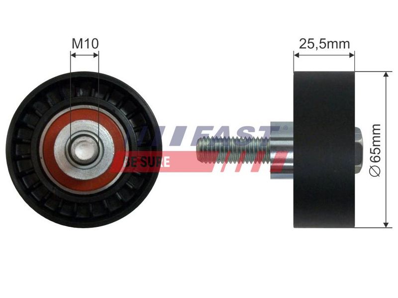 FT44538 FAST - НАТЯГУВАЧ РЕМЕНЯ MICRO-V FIAT BRAVO 07> РОЛИК 65X10X25.5