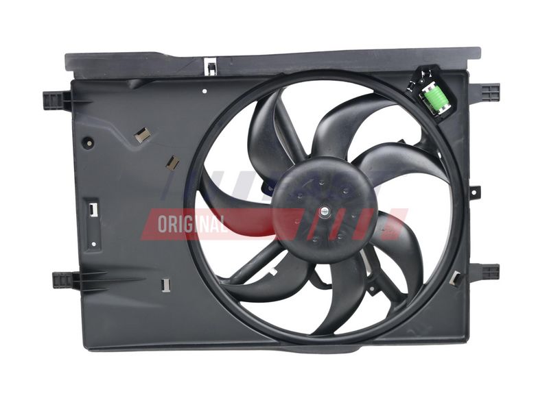 FT56011 FAST - ВЕНТИЛЯТОР РАДІАТОРА FIAT FIORINO 07> З КОРПУСОМ 1.4