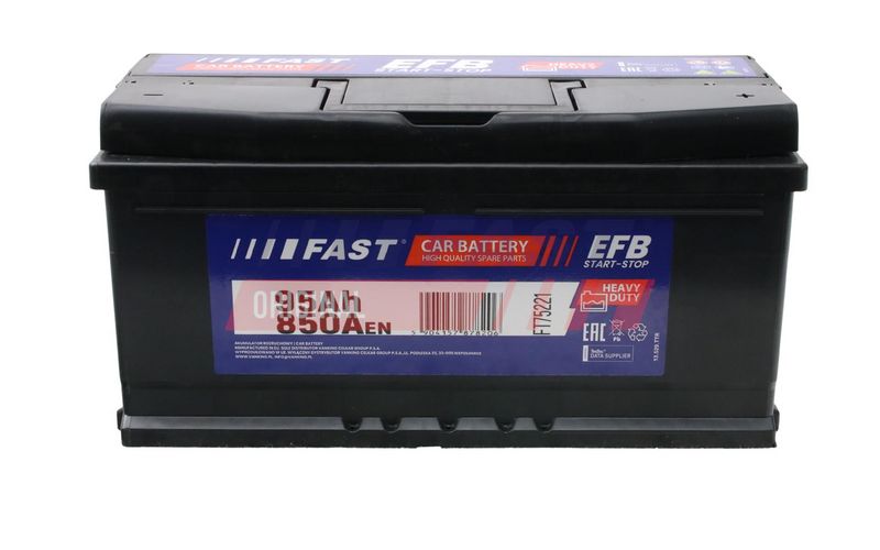 FT75221 FAST - АКУМУЛЯТОР - EFB 95AH 850A 353/175/175 P+