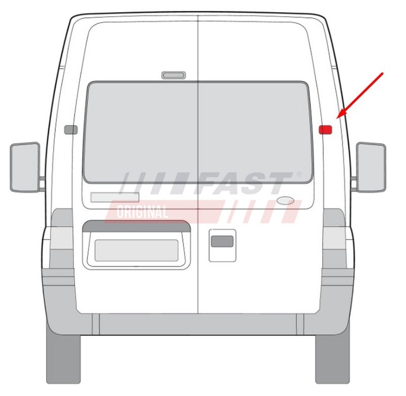 FT95440 FAST - ЗАВІС ДВЕРКИ FORD TRANSIT 06> ЗАД ПР ВЕРХ 00>