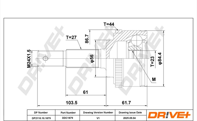 DP2110.10.1879 Drive+ Шарнір рівних кутових швидкостей (ШРУС)