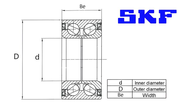 SKF VKBA7638 Комплект колісних підшипників