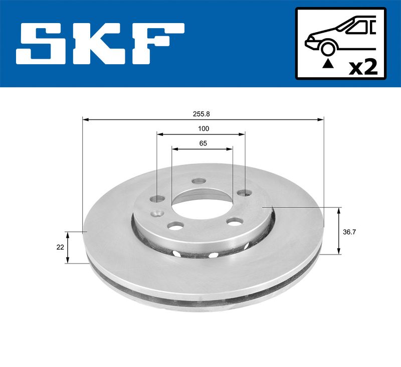 SKF VKBD80003V2 Гальмівний диск