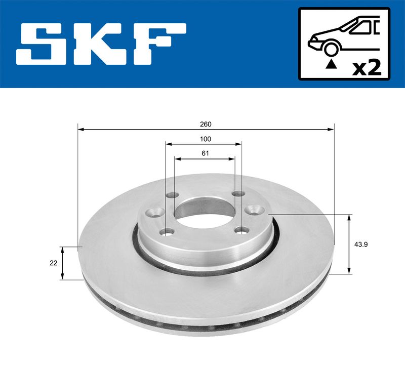 SKF VKBD80004V2 Гальмівний диск