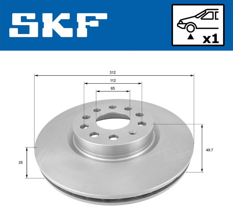 SKF VKBD80006V1 Гальмівний диск