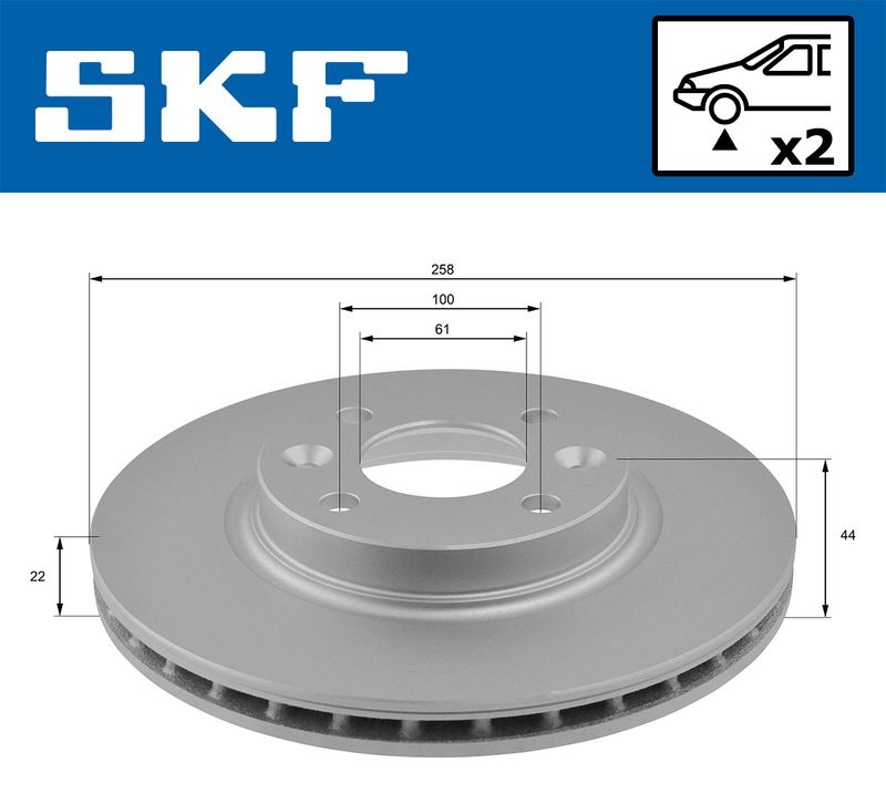 SKF VKBD80009V2 Гальмівний диск
