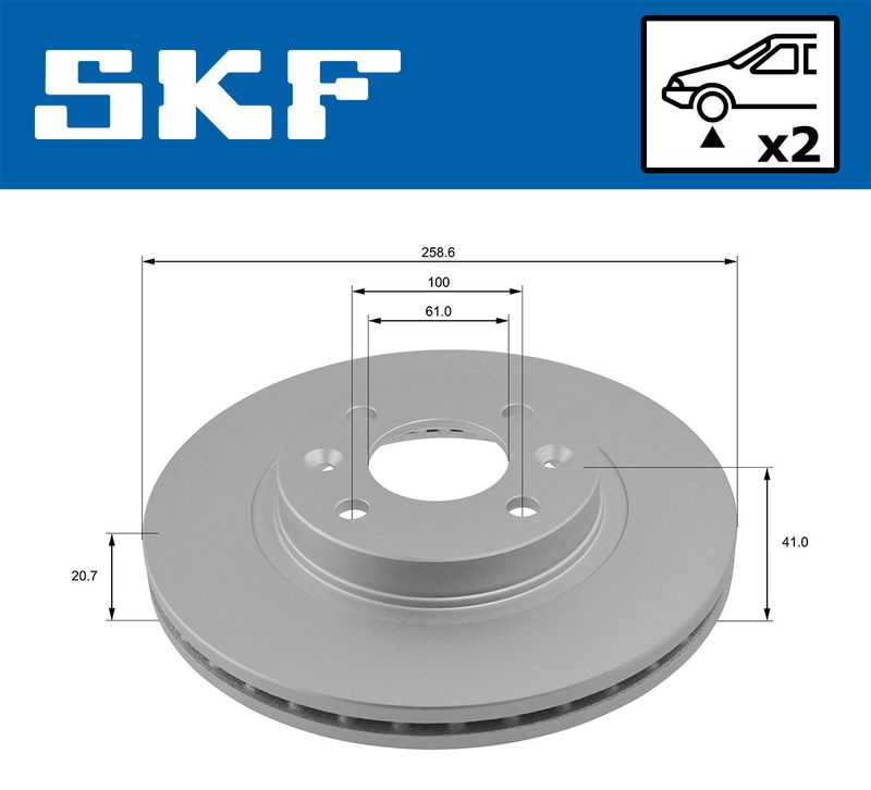 SKF VKBD80011V2 Гальмівний диск