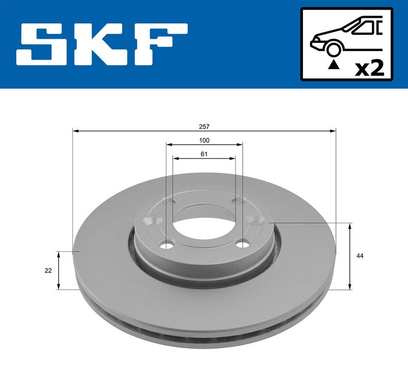 SKF VKBD80013V2 Гальмівний диск
